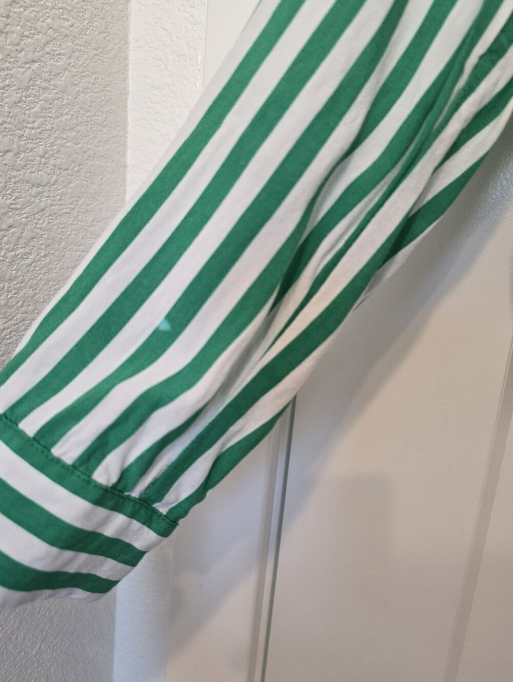 Jane + Delancey Green And White Stripe Button Up Top - Picture 7 of 7